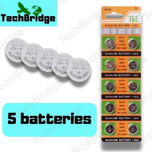 Battery AG10 Alkaline Cell SR1130W,389,LR1130,SR54,SR1130,280-15 5 batteries - Picture 8 of 8