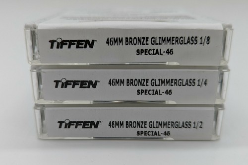 New Tiffen 46mm Bronze Glimmerglass 1/8, 1/4 & 1/2 Filter Set - 3 Filters - Picture 1 of 10