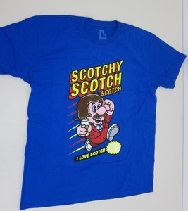 Busted Tees Super Scotchy Bros Love Scotch T Shirt Mens Large Blue New Ebay