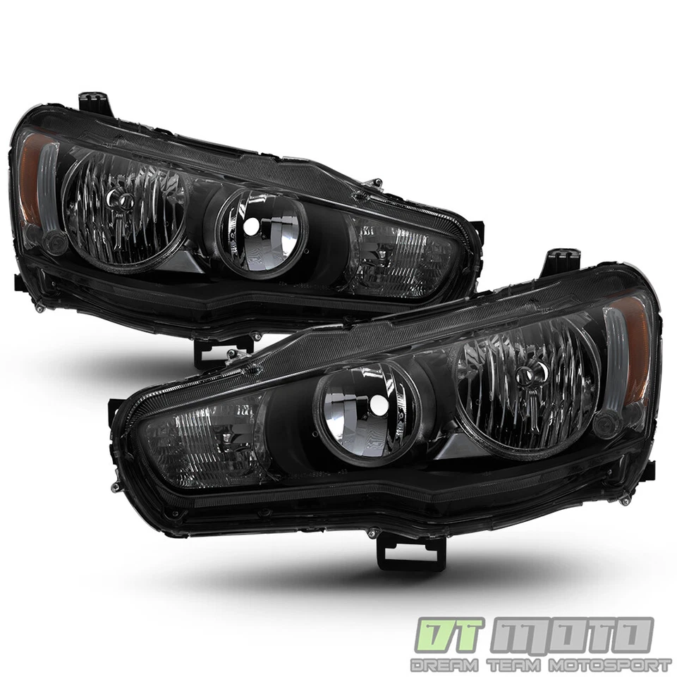 Faros halógenos Black Smoke 2008-2017 Lancer 08-15 Evolution EVO X Foto 2 de 4