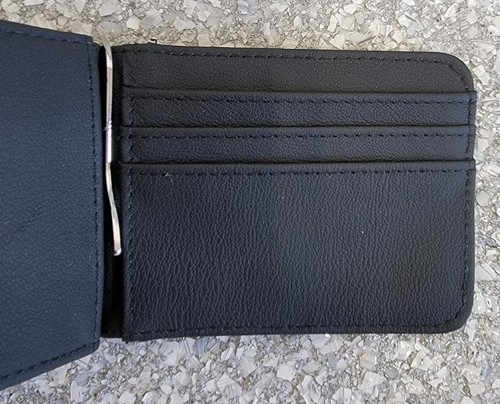 SNAP-ON TOOLS BLACK LEATHER MONEY CLIP BI-FOLD WALLET WRENCH LOGO - Picture 9 of 10