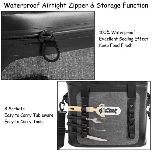 36 Cans Large Pack Cooler Bag Insulated Water-Resistant For Picnic Camping - Picture 10 of 12