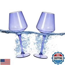 Floating Wine Glasses for Pool (18 Oz | Set of 2) - Wine Glass Set That Float