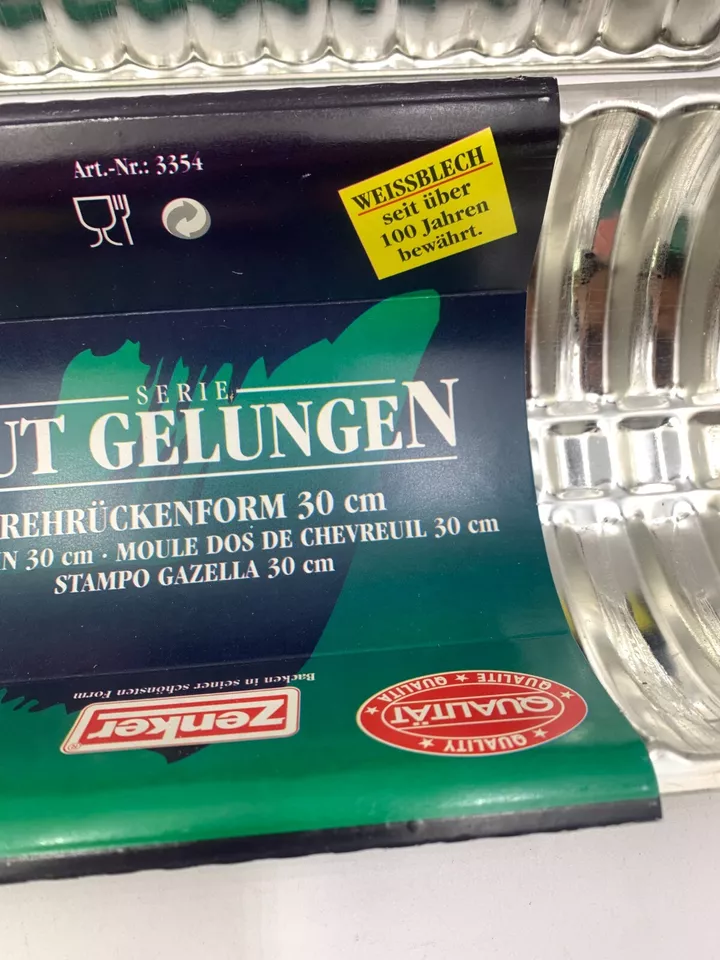 LOT OF 2 Gut Gelungen Ribbed Tin Zenker GmbH Co Weissblech Quality Bread Baking - Image 3 of 4