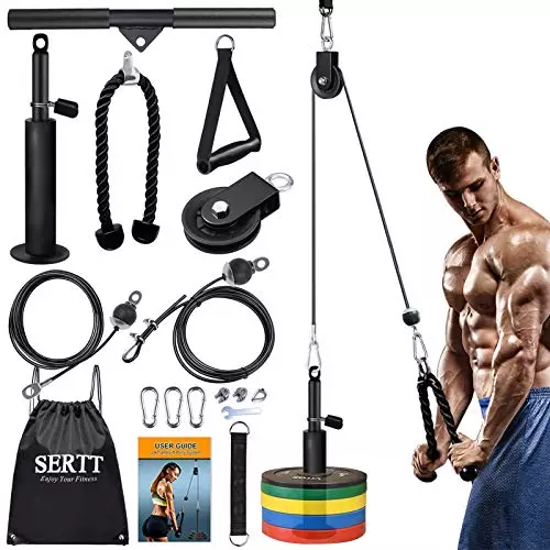 SERTT LAT and Lift Pulley System Gym Upgraded DIY Fitness Pulley