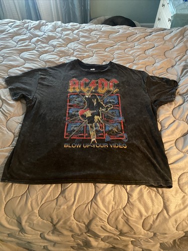 T-shirt AC/DC Blow Up Your Video Officiel - Noir, Tailles S/M, Neuf Avec étiquettes