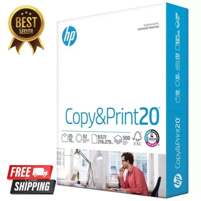 HP Printer Paper 8.5 x 11 Paper Copy &Print 20 lb 1 Ream Case - 500 Sheets