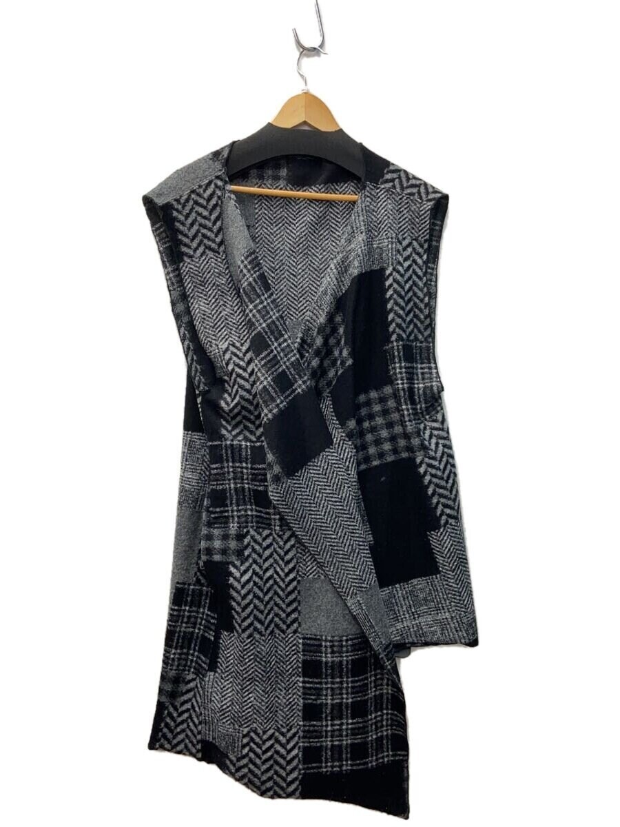 Engineered Garments Gray Check Patchwork Long Ves… - image 1
