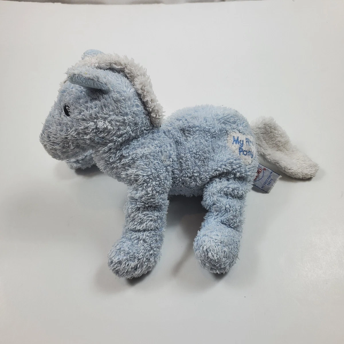 Baby Gund Plush My First Pony blue 58075 Lovey Stuffed Animal Toy Horse