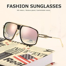 Sunglasses Men Women Unisex Goggle Alloy Big Frame Metal Punk Style Shield
