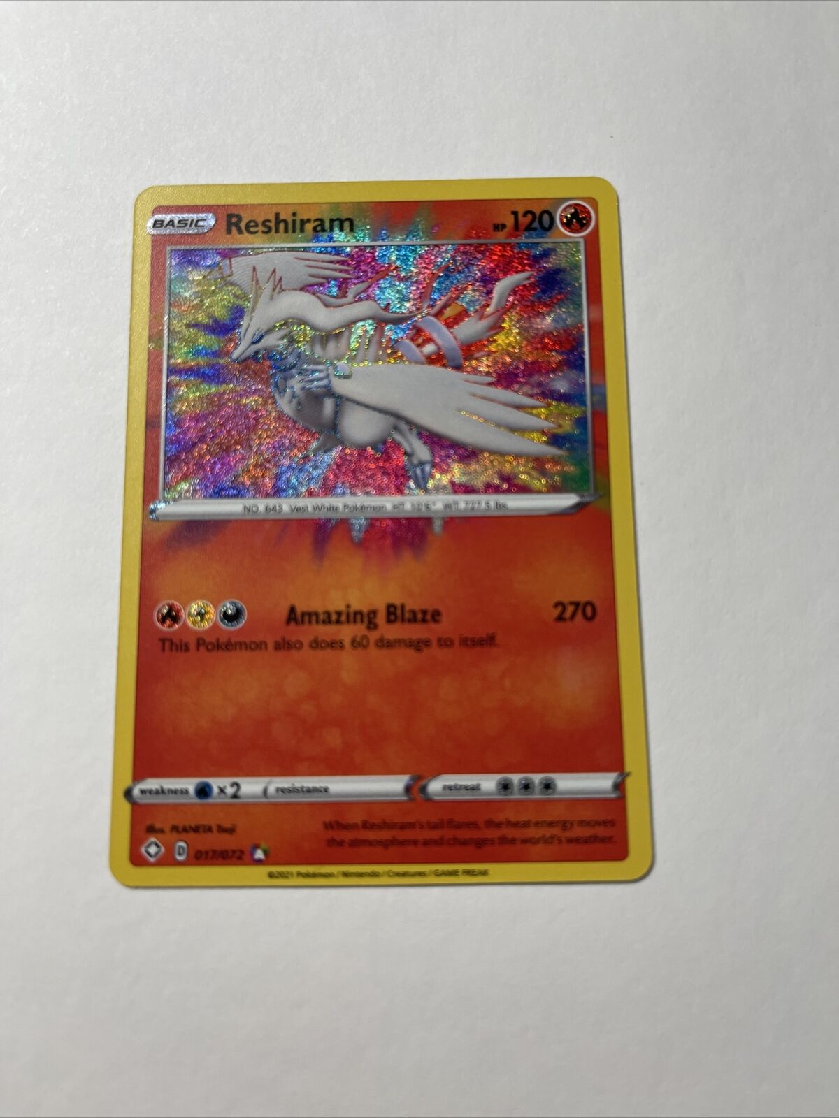 Reshiram - Shining Fates - Pokemon