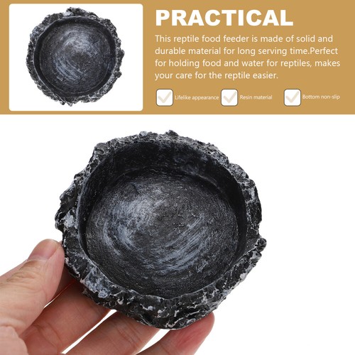 Turtle Disc Reptile Food Dish Bowl Lizard Water Drinking for Tank - Picture 4 of 12