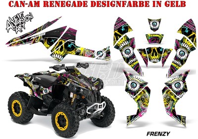 AMR RACING DEKOR KIT ATV CAN-AM RENEGADE,D250,DS450,DS650 GRAPHIC KIT FRENZY B