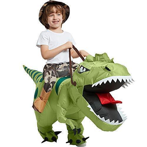 Inflatable Dinosaur Costume Riding T Rex Air Blow up Fancy Dress Party for Kids - Picture 3 of 9