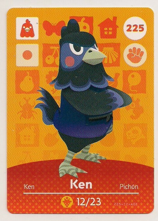 Animal Crossing amiibo Card Ken 225 Series 3 Chicken New Leaf
