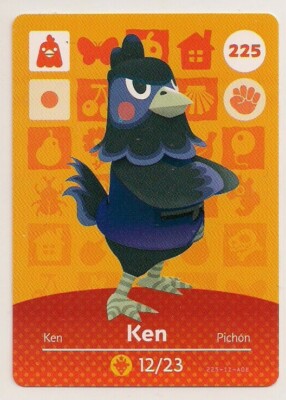 Animal Crossing amiibo Card Ken 225 Series 3 Chicken New Leaf