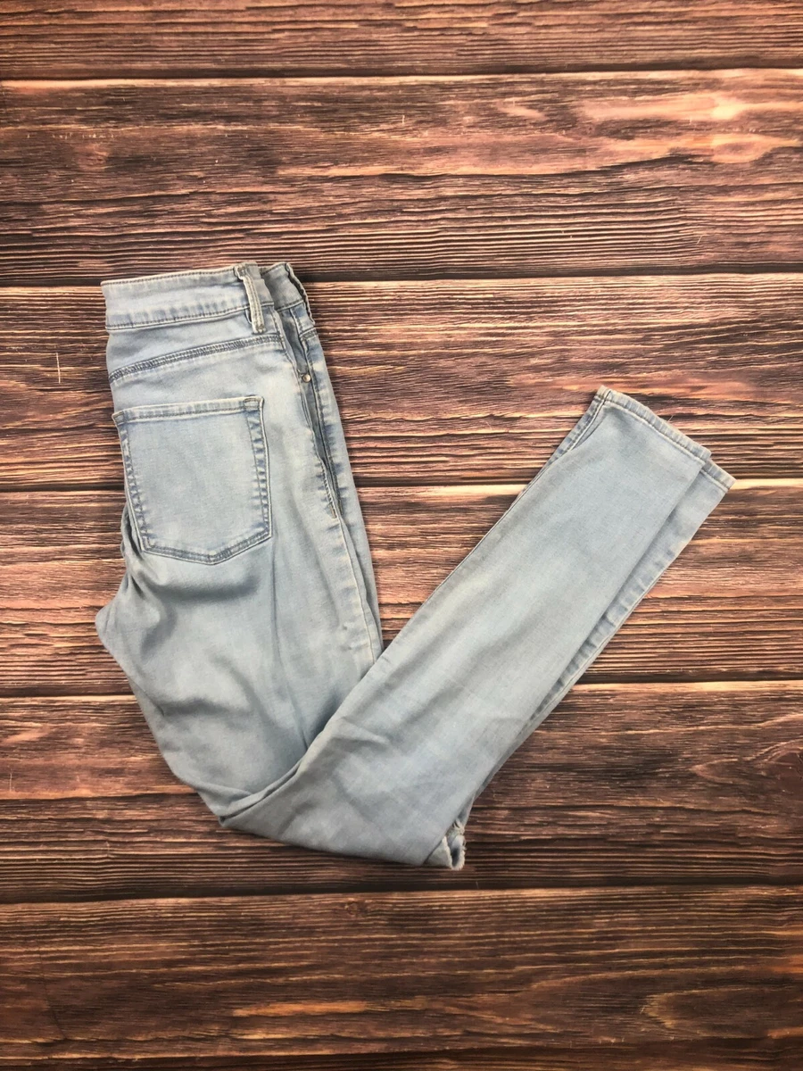 Bullhead Denim Co Womens Size 25 Super High Rise Skinniest Jeans Distressed Blue