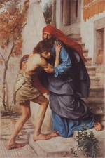 The Return Of Prodigal Son Biblical Painting By Edward Poynter Repro FREE S/H