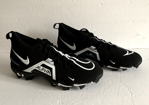 Nike Alpha Menace 3 Shark Mens NEW CV0582-001 Black Football Cleats Size 10