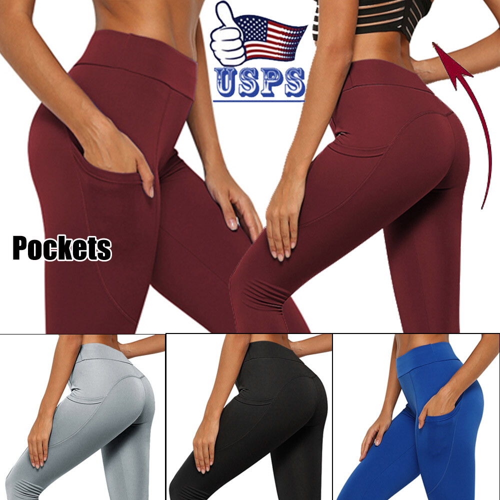 High Waisted Compression Leggings With Pockets