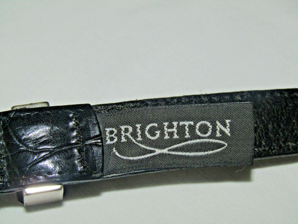 Brighton Reptile Print Leather Belt Vintage Black Small 28  display picture 2
