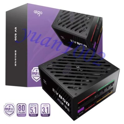1PCS NEW aigo EV850W 850W Black Full-module power supply Fast delivery