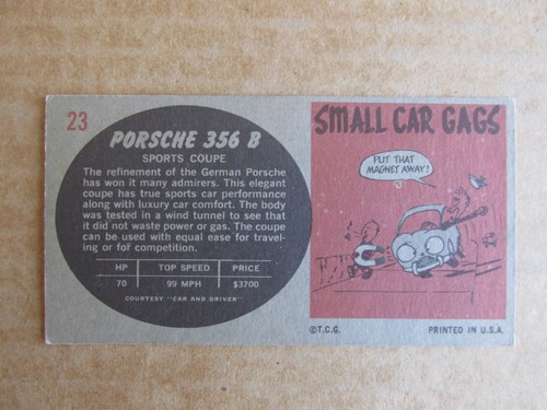 1961 TOPPS SPORTS CARS CARD SINGLES COMPLETE YOUR SET PICK CHOOSE - Picture 37 of 97