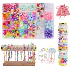 Girls Toys Bracelet DIY Making Kit Letter Beads for Charm Hairpin Decoration