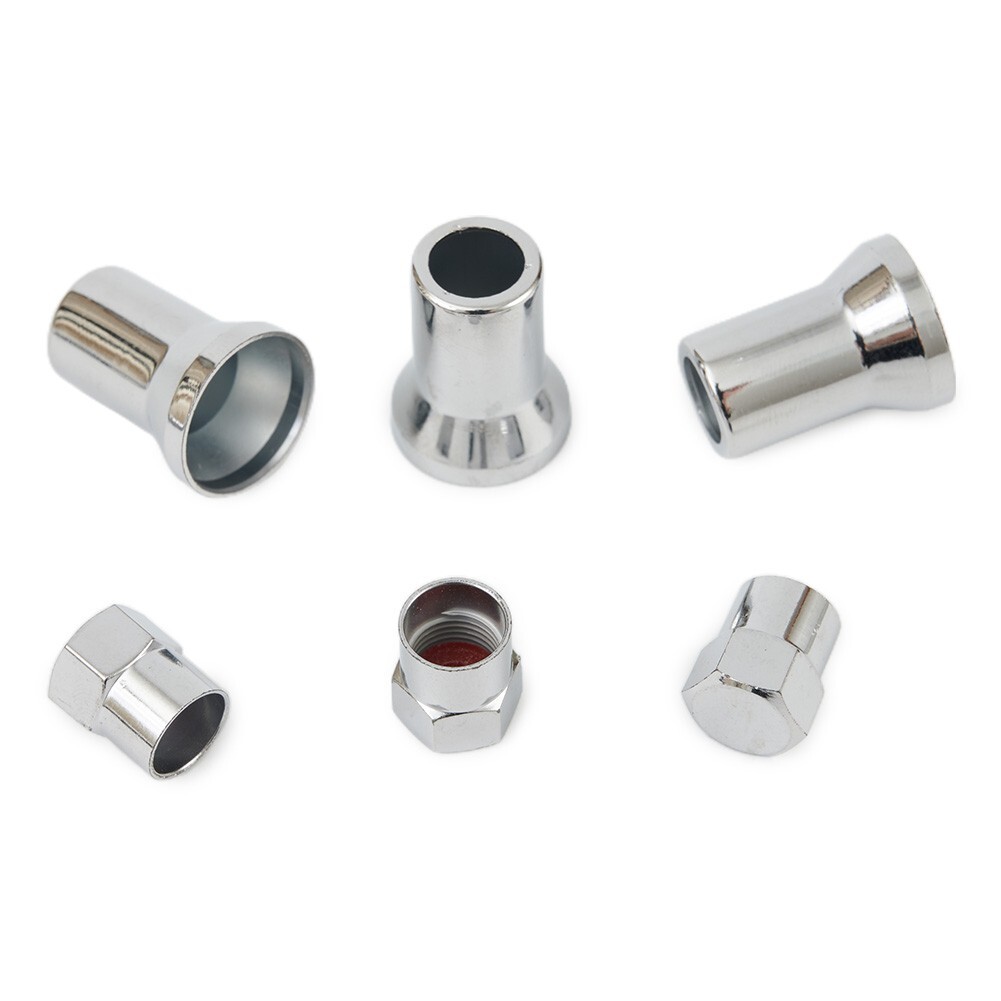 12 X Pieces TR413 Chrome Silver Wheel Tyre Tire Valve Stem Sleeves Hex
