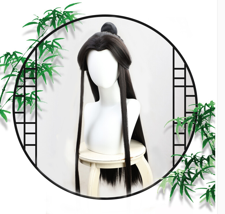 Anime Tian Guan Ci Fu Xie Lian Wig Black Long Straight Wigs