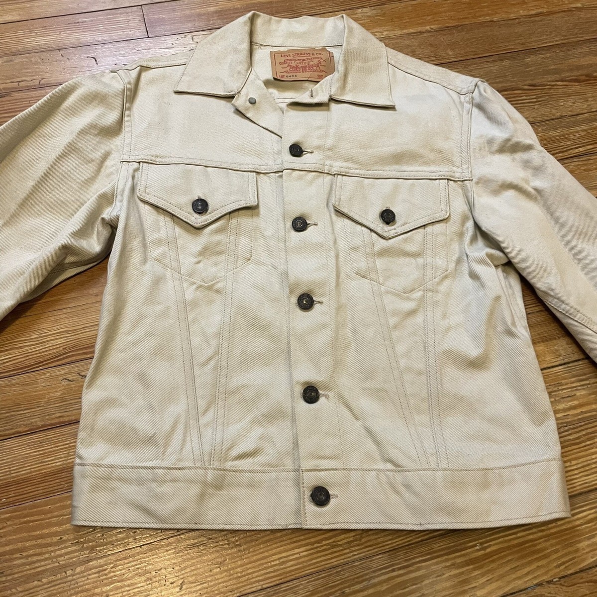 Vintage 60s Levis 840B Trucker Jacket Denim Twill Type 3 Size 38 
