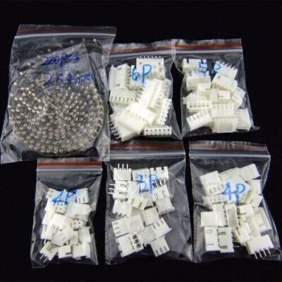 50 Sätz 5 Werte XH-2/3/4/5/6P Anschlüsse 2.54 mm Terminal+Pin Header+Gehäuse RF