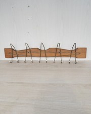 String Garderobe Wandgarderobe 60er / 70er Jahren Metall & Holz