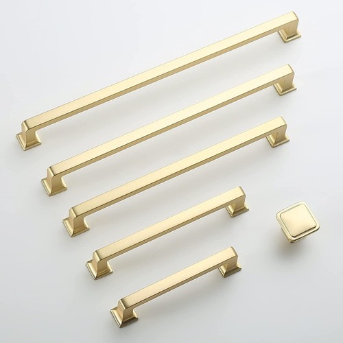 5 Zoll 10er-Pack gebürstetes Messing Schrank zieht Küche Schrank Griffe Küche Kabine - Bild 2 von 7