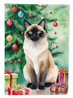 Birman Cat By the Christmas Tree Flag Canvas House Size Dac7198Chf