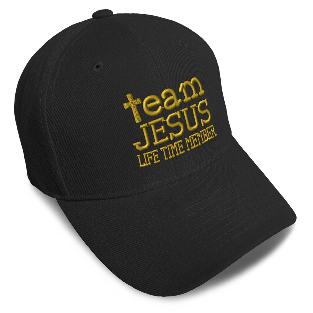 Baseball Cap Team Jesus Life Time Member B Embroidery Dad Hats for Men & Women