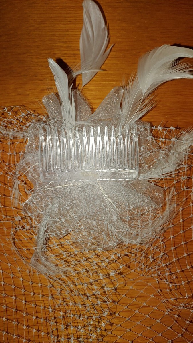 Wedding Veils Birdcage Full Face & Headpiece Feathers  display picture 2