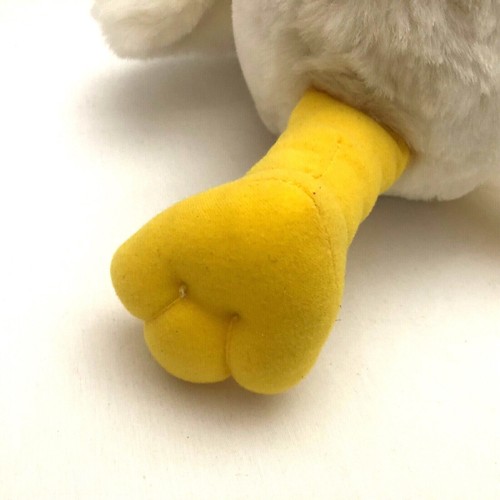 Stuffed Plush White Duck Chick Rubber Bill Plastic Eyes Toy Animal Easter - Picture 10 of 12