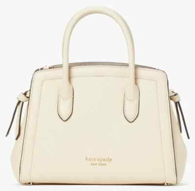 Kate Spade Knott Mini Satchel Ivory White Leather Bag Cream