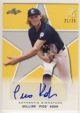 WILLIAM PICO KOHN 2020 Leaf Perfect Game PG Yellow AUTO /25 MISS ST