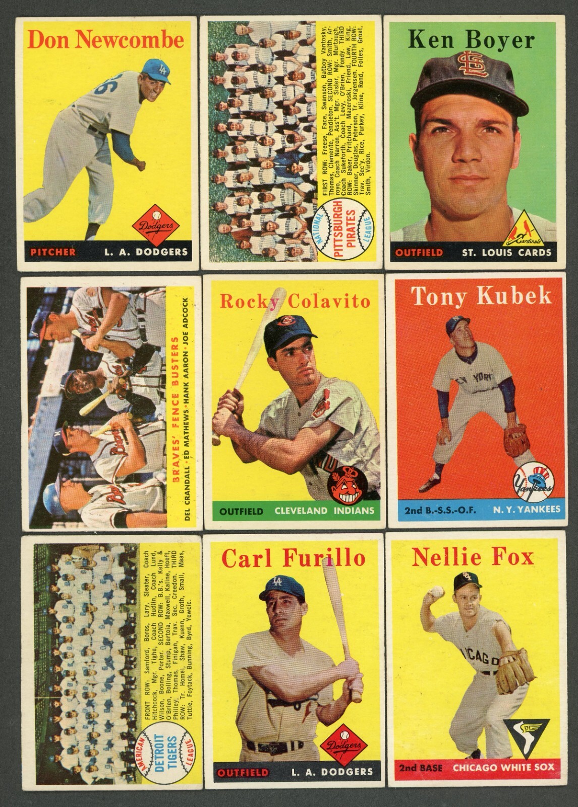 1958 TOPPS BASEBALL (348/494) WILLIAMS, MAYS, AARON, MARIS RC, BANKS