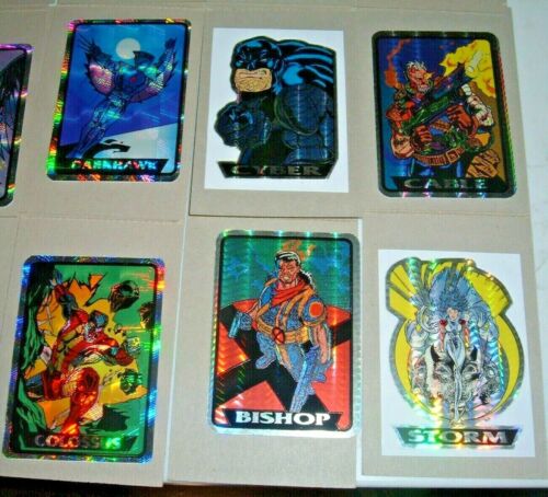 20 Card Lot 1993 Marvel Masterpieces Vending Machine Prism Stickers - Foto 5 di 7