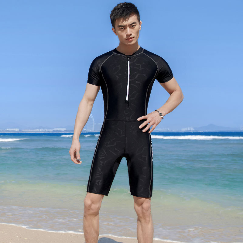 Full Body Swimsuit For Men BIKMAN Men's Rash Guard Swim Shirt