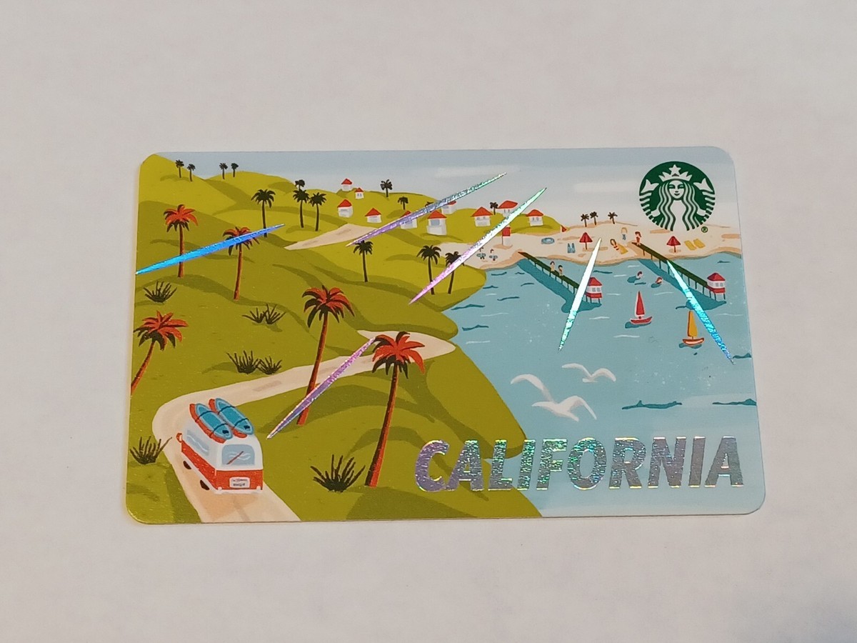 STARBUCKS GIFT CARD (CALIFORNIA) NEW NEVER SWIPED PIN INTACT
