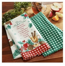 The Pioneer Woman MULLED CIDER Kitchen Towels Bar Towels (set of 2) NWT