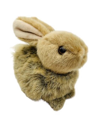 CS International Bunny Rabbit Plush Brown Furry 2016 Soft Stuffed Animal 7'' Toy