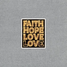 Faith Hope Love - Inspirational 3D Wooden Wall Art Decor for Home or Office #386