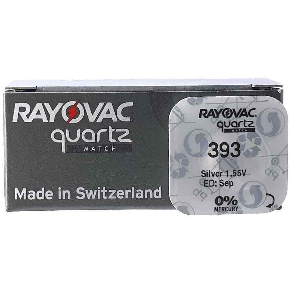 Rayovac 393 SR754W V393 S754E 255 F SB-B3 SR48 Watch Battery SILVER OXIDE NEW