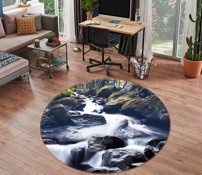 3D Forest Cool Creek NBC493004 Game Rug Mat Elegant Photo Carpet Mat Romy