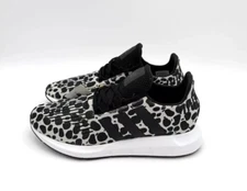 Adidas Swift Run 1.0 Sneaker Leopard Print White Black JR0634 Womens Size